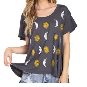 Wildfox Moon & Sun Tee in Vintage Black - Hard to Find